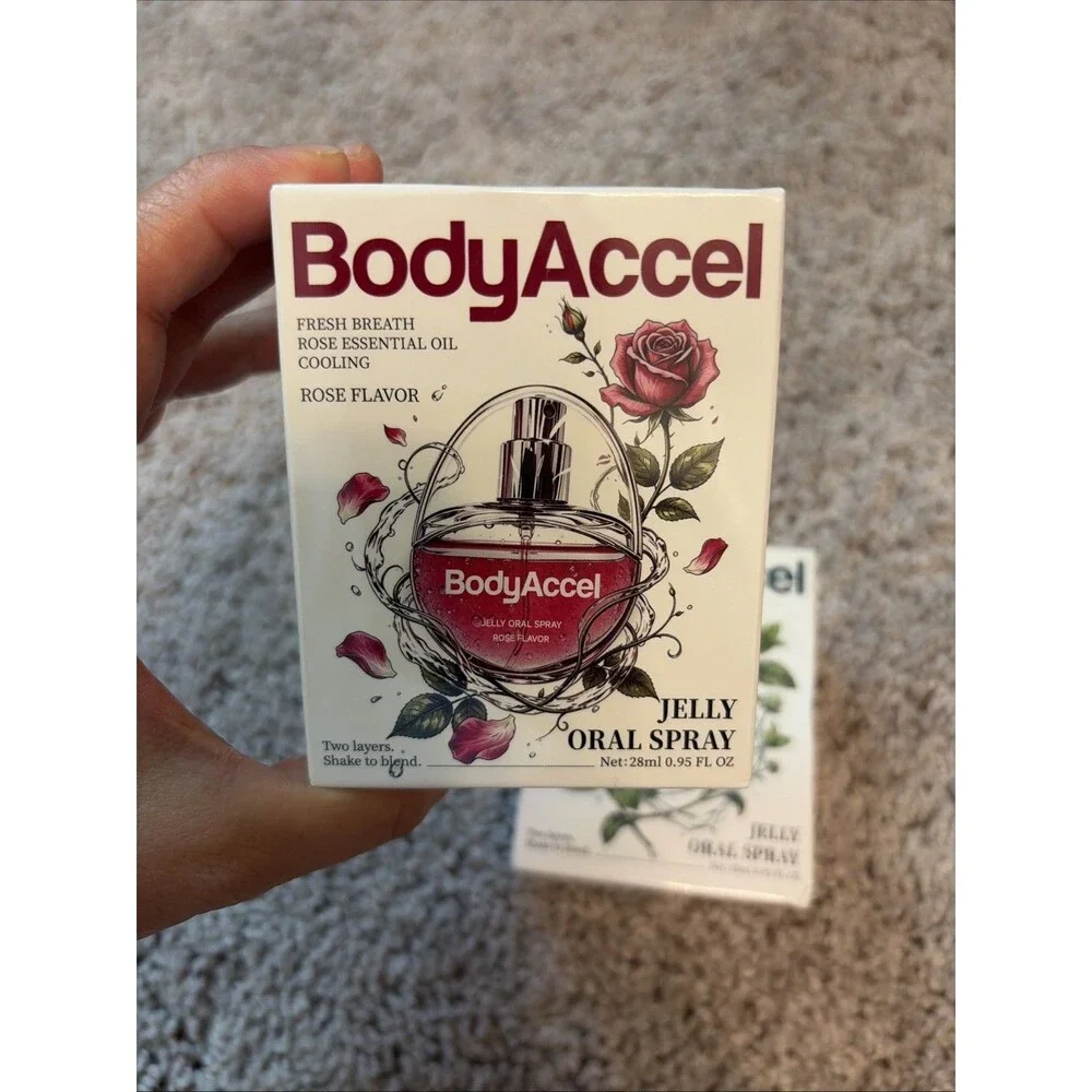 BodyAccel Jelly Mouth Freshener Cool Mint & Rose Flavor- Bundle x2